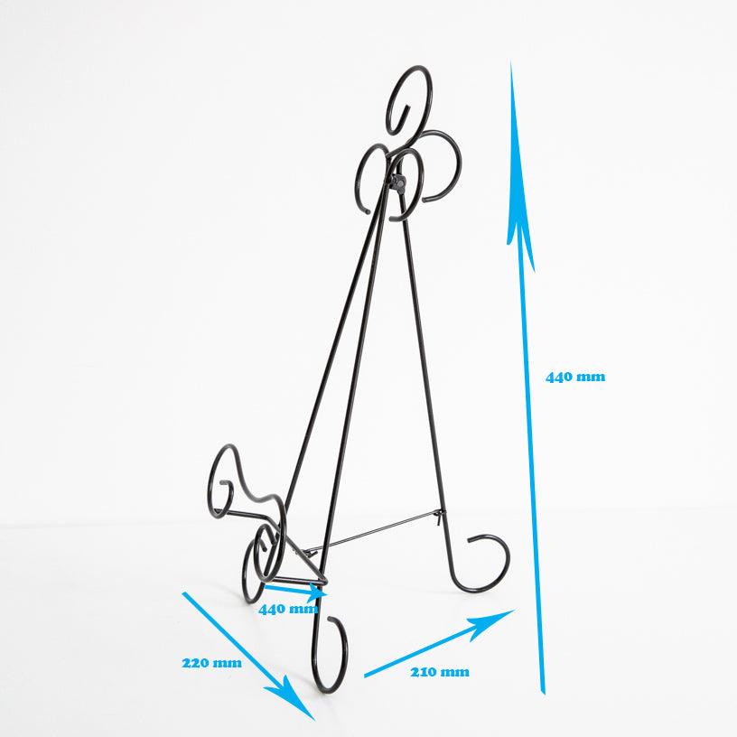 Decorative metal easel stand – ideal for displaying Brilliant Frames without wall mounting.