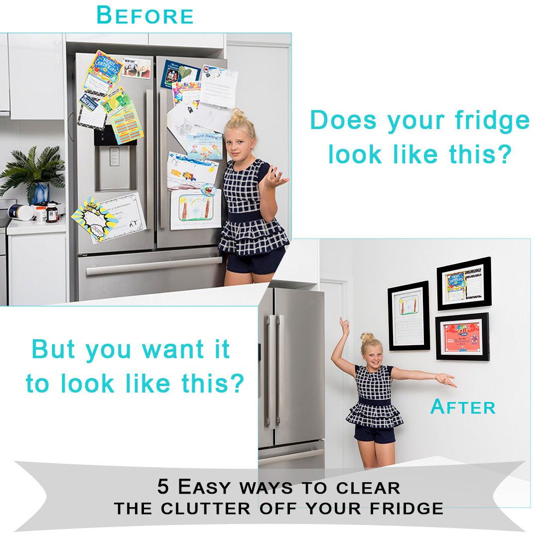 5 Easy ways to clear the clutter off your fridge - Brilliant Frames & Co