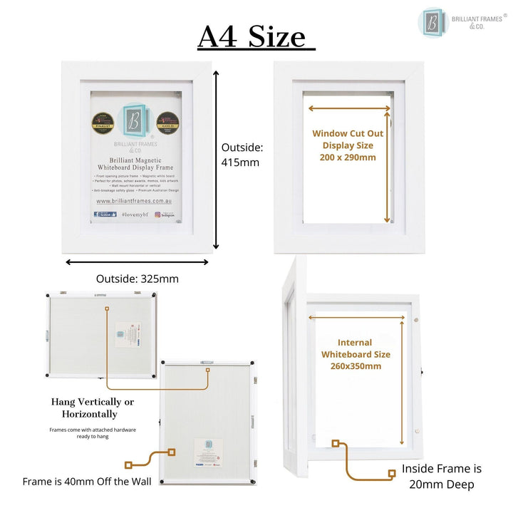 A4_Brilliant_Frames_White_Magnetic_Whiteboard