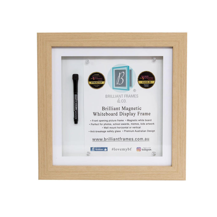 Square 30cms Brilliant Frame | Picture Frame + Magnetic Whiteboard - Brilliant Frames & Co