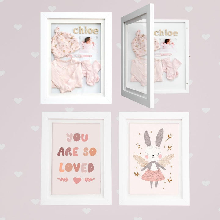 Set of four A3 Brilliant Frames – magnetic display frames for family artwork, school projects, or medals.