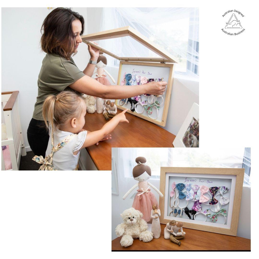 A3 Brilliant Frame in oak, white, or black – magnetic front-opening frame for artwork, medals, and certificates.