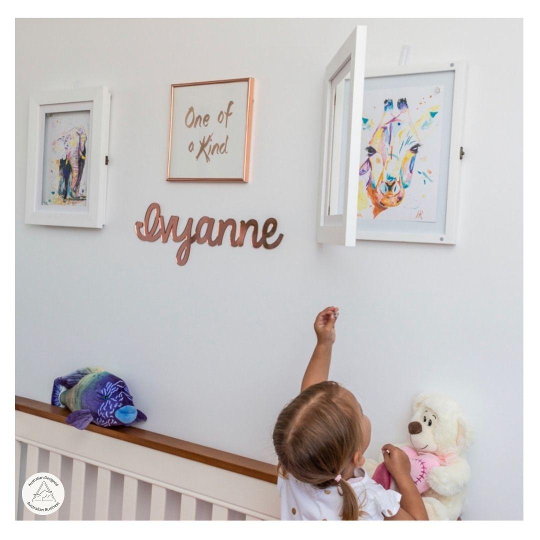 A4 Brilliant Frame – magnetic front-opening picture frame for children’s art, certificates, and memorabilia.
