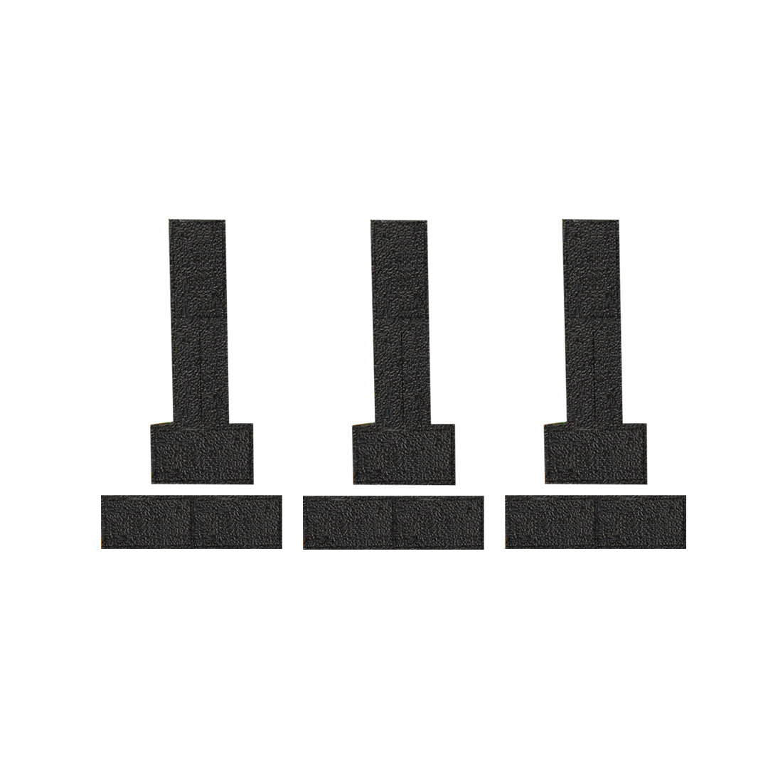 Set of 3 black brooch-style magnetic medal holders – for displaying brooch-mounted medals.