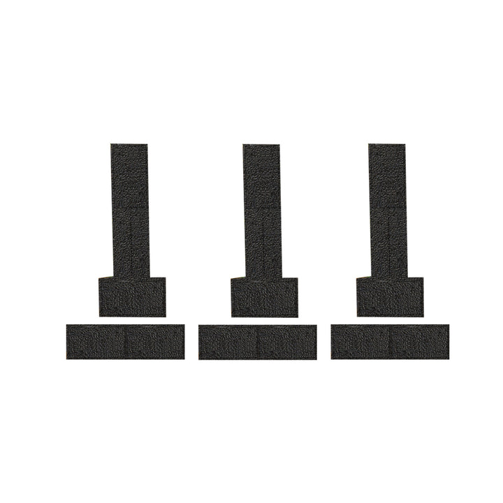 Set of 3 black brooch-style magnetic medal holders – for displaying brooch-mounted medals.