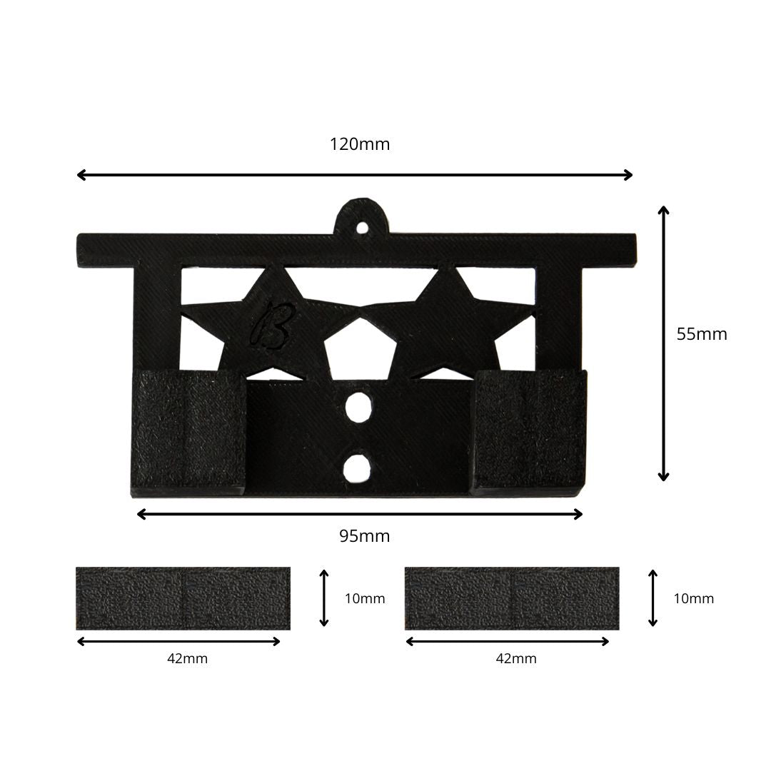 Large black magnetic medal holder – pin mount for displaying 3 to 5 medals in Brilliant Frames.