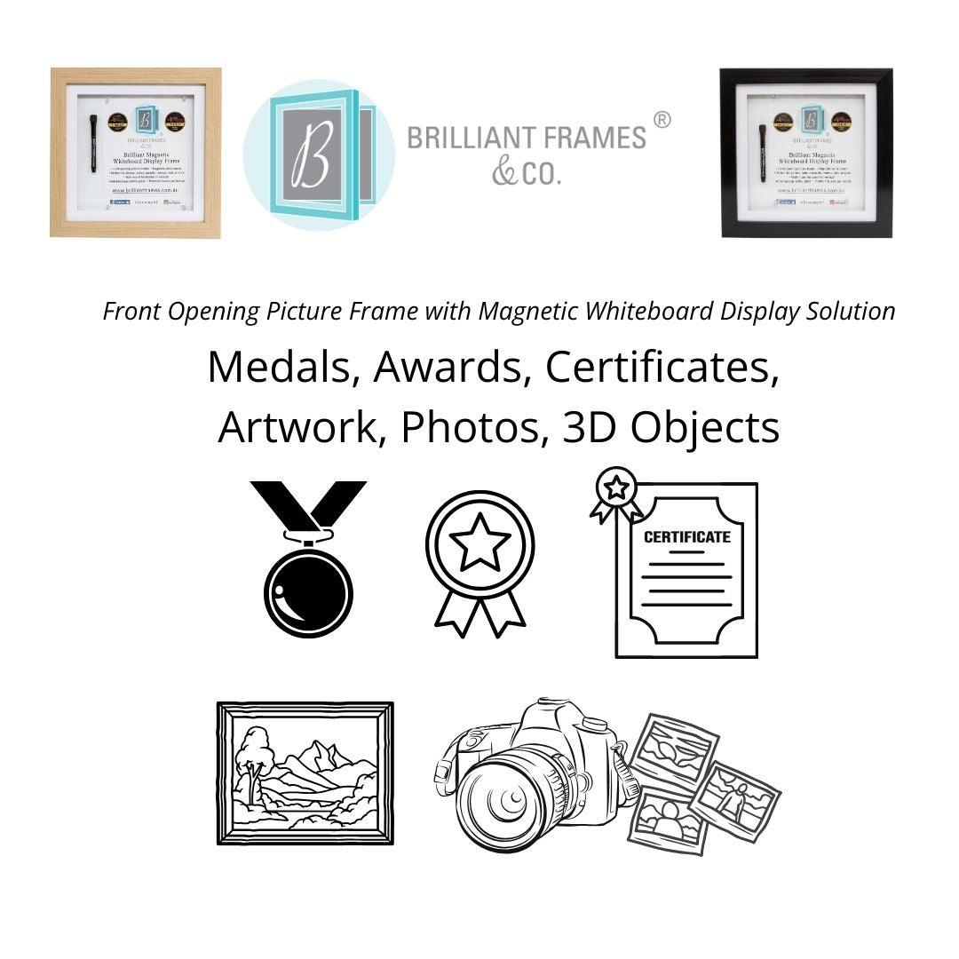 Set of four Square Brilliant Frames – perfect for grouped medal or small art displays