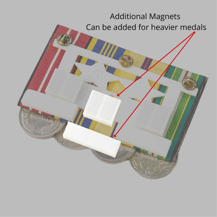 Extra magnets for medal holder pin mounts – enhance grip and positioning in Brilliant Frames.