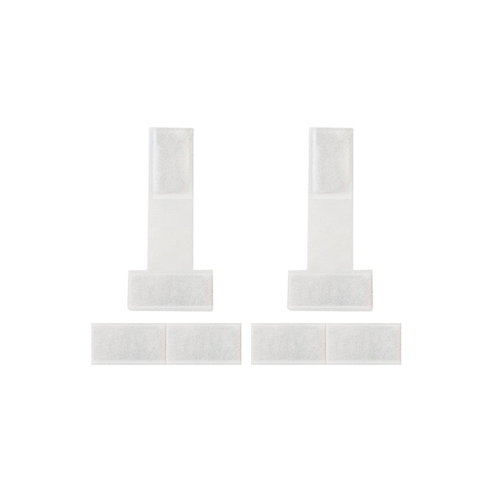 Set of 2 white brooch-style magnetic medal holders – for secure medal display in Brilliant Frames.