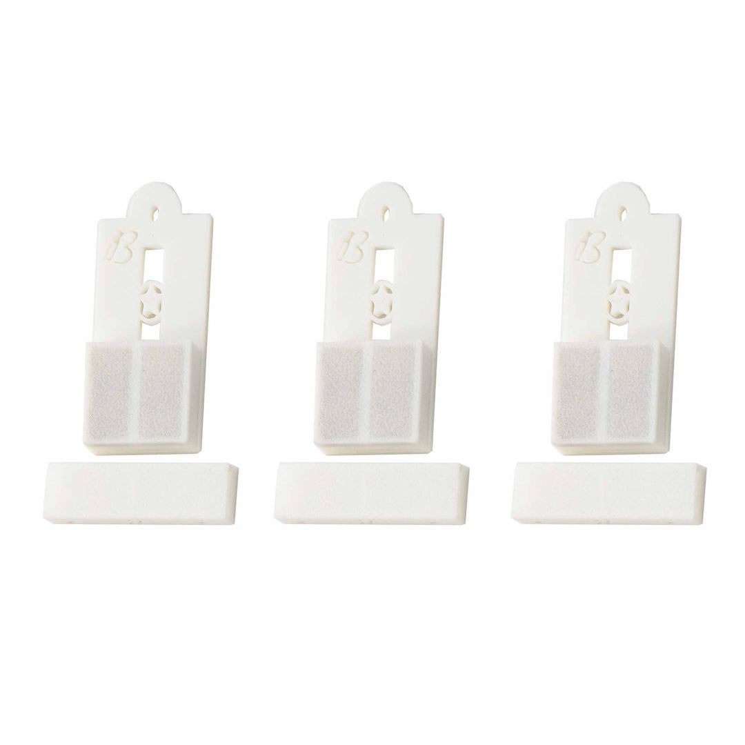 Set of 3 white magnetic medal holders – pin mount system for Brilliant Frames.