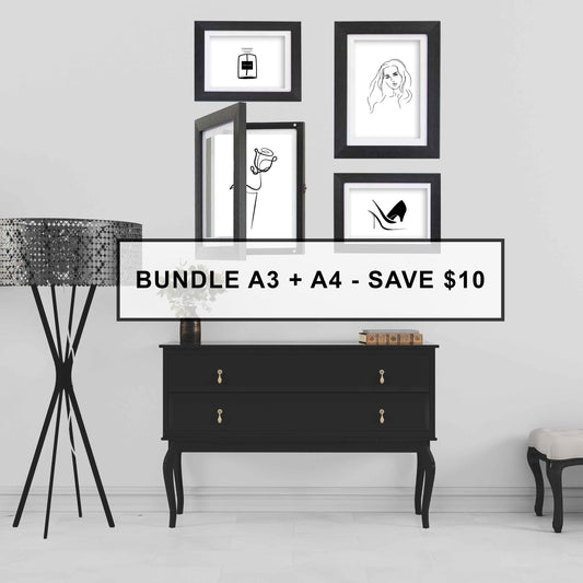 BUNDLE - 2 x A4 + 2 x A3 Brilliant Frames