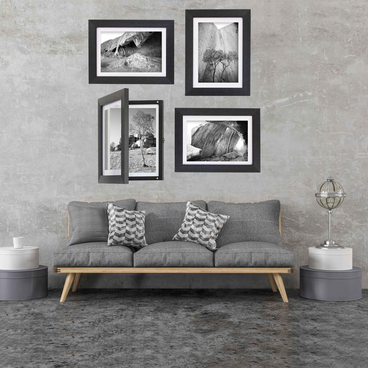 Set of four A3 Brilliant Frames – magnetic display frames for family artwork, school projects, or medals.